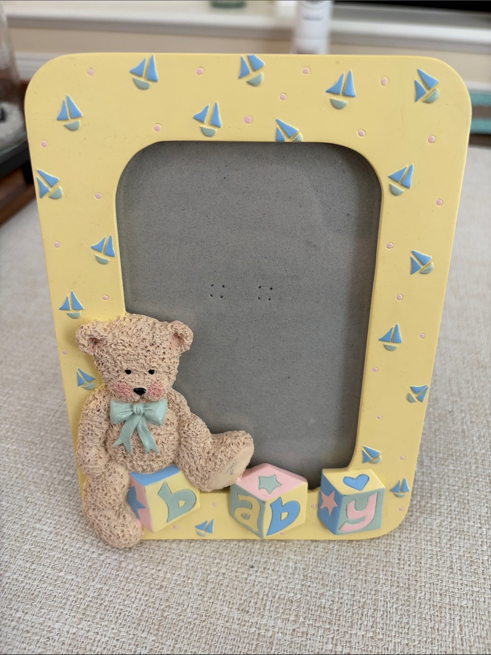 Baby Yellow Teddy Picture Frame for Kids